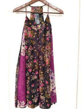 Marciano Guess Floral Chiffon Halter Dress Tunic XS